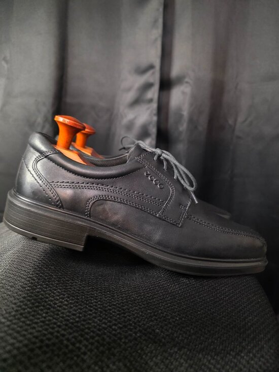 New SZ 9.5M Ecco Oxford Black Leather Oxford dress shoes main image 7